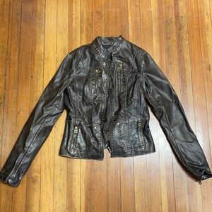Apricot Lane - Faux Brown Leather Jacket
